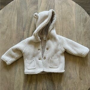 Baby GAP Cozy Cream Knit Baby Hoodie